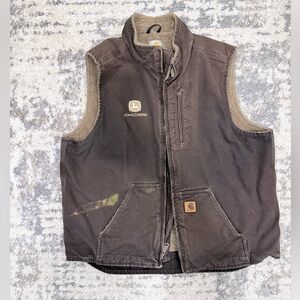 Vintage Carhartt (John Deer) Vest with Sherpa lining